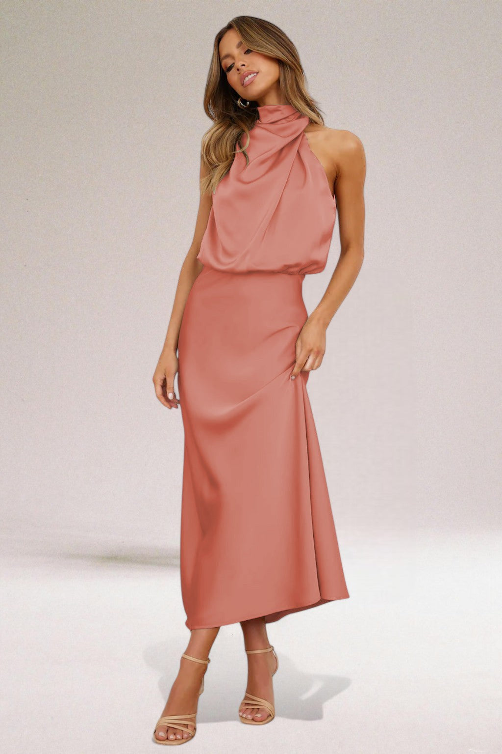 Giselle™ | Elegant Halter Neck Dress 2