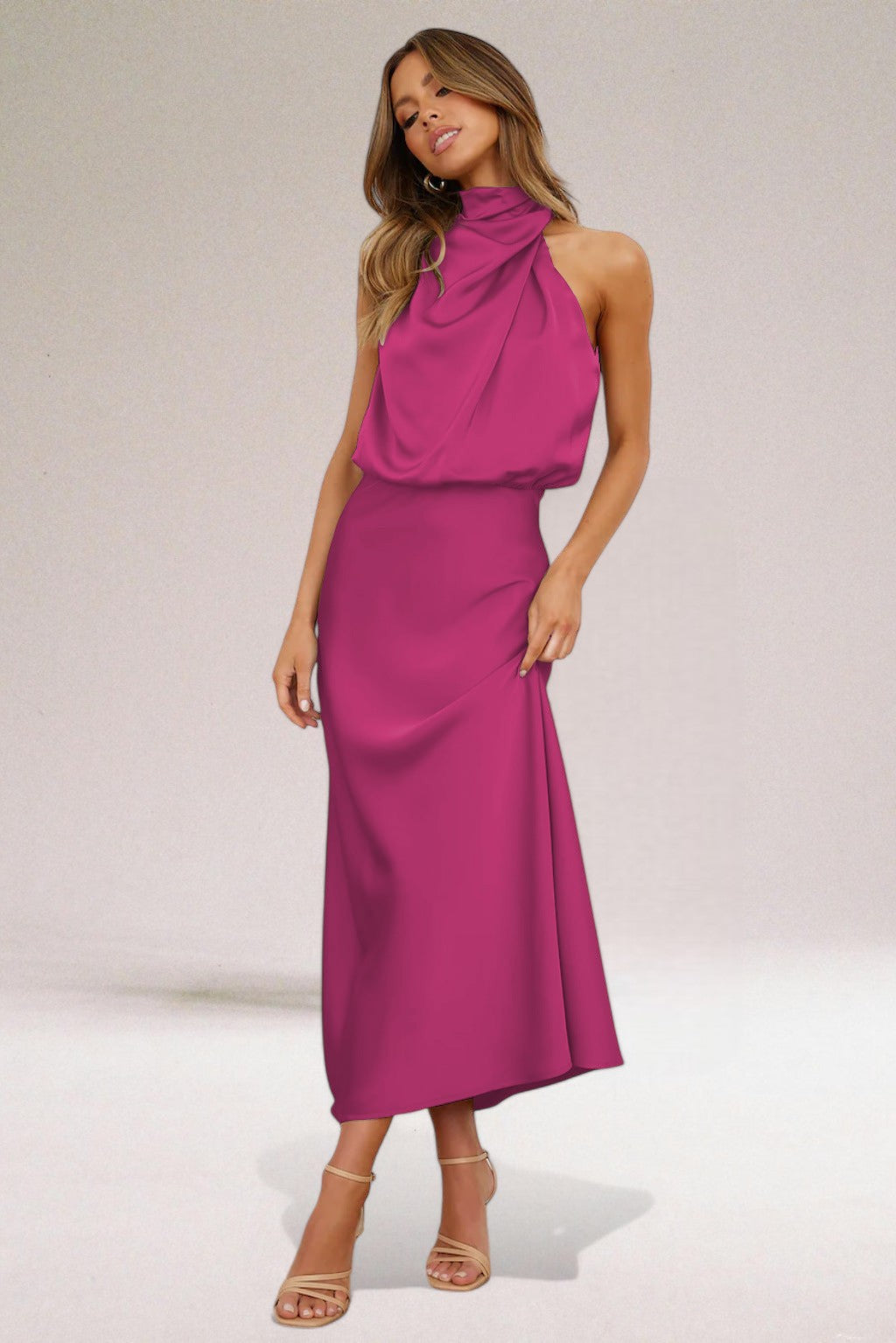 Giselle™ | Elegant Halter Neck Dress 4