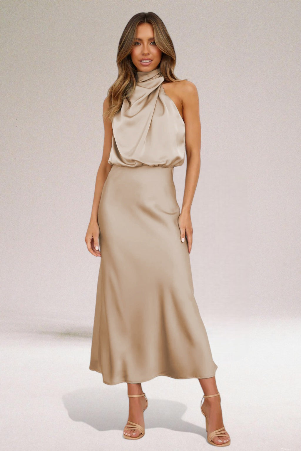 Giselle™ | Elegant Halter Neck Dress 6
