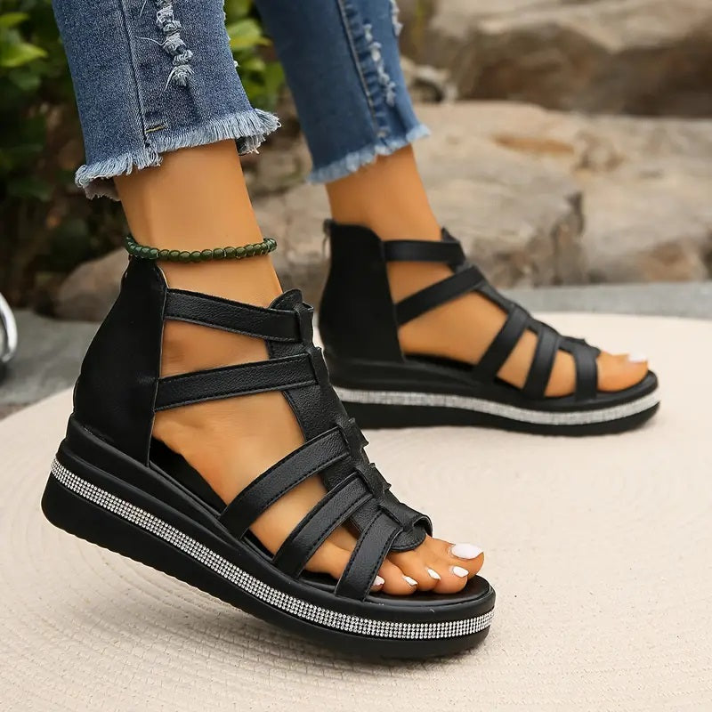 Hannah™ | Comfort Sandals with Rhinestone Decoration 2
