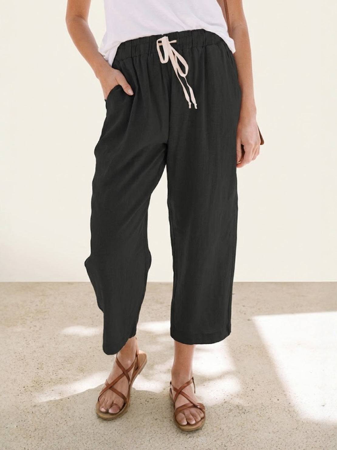 Harper | Women's Casual Drawstring Straight-Leg Casual Pants 1