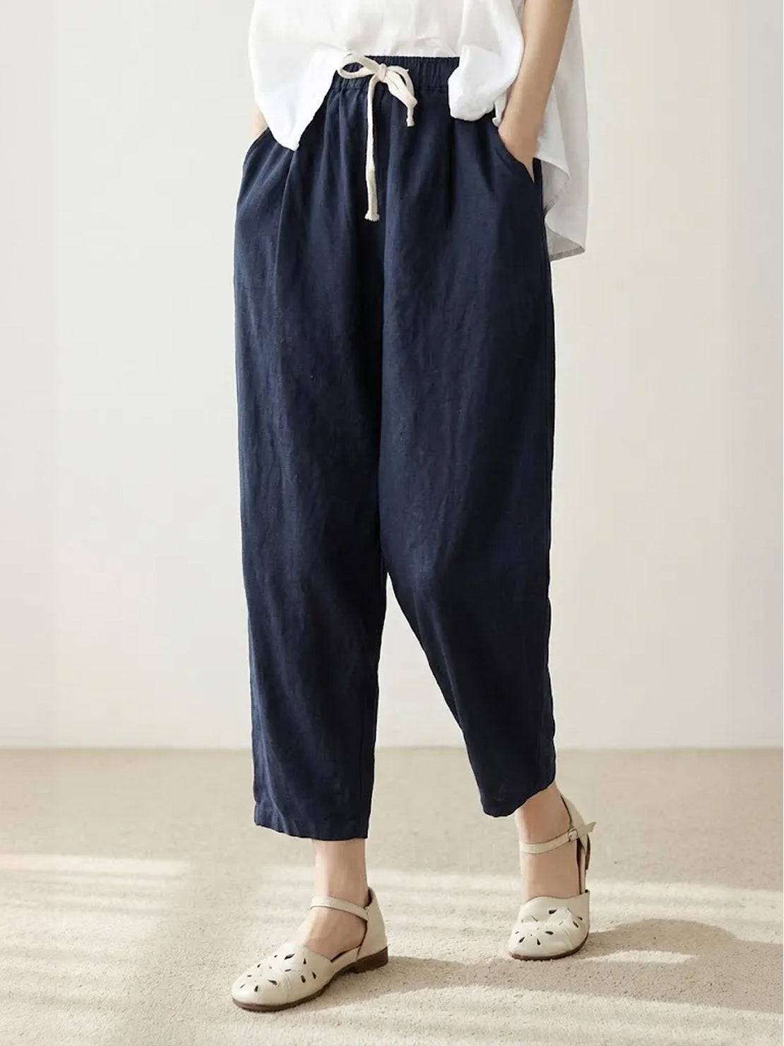 Harper | Women's Casual Drawstring Straight-Leg Casual Pants 4