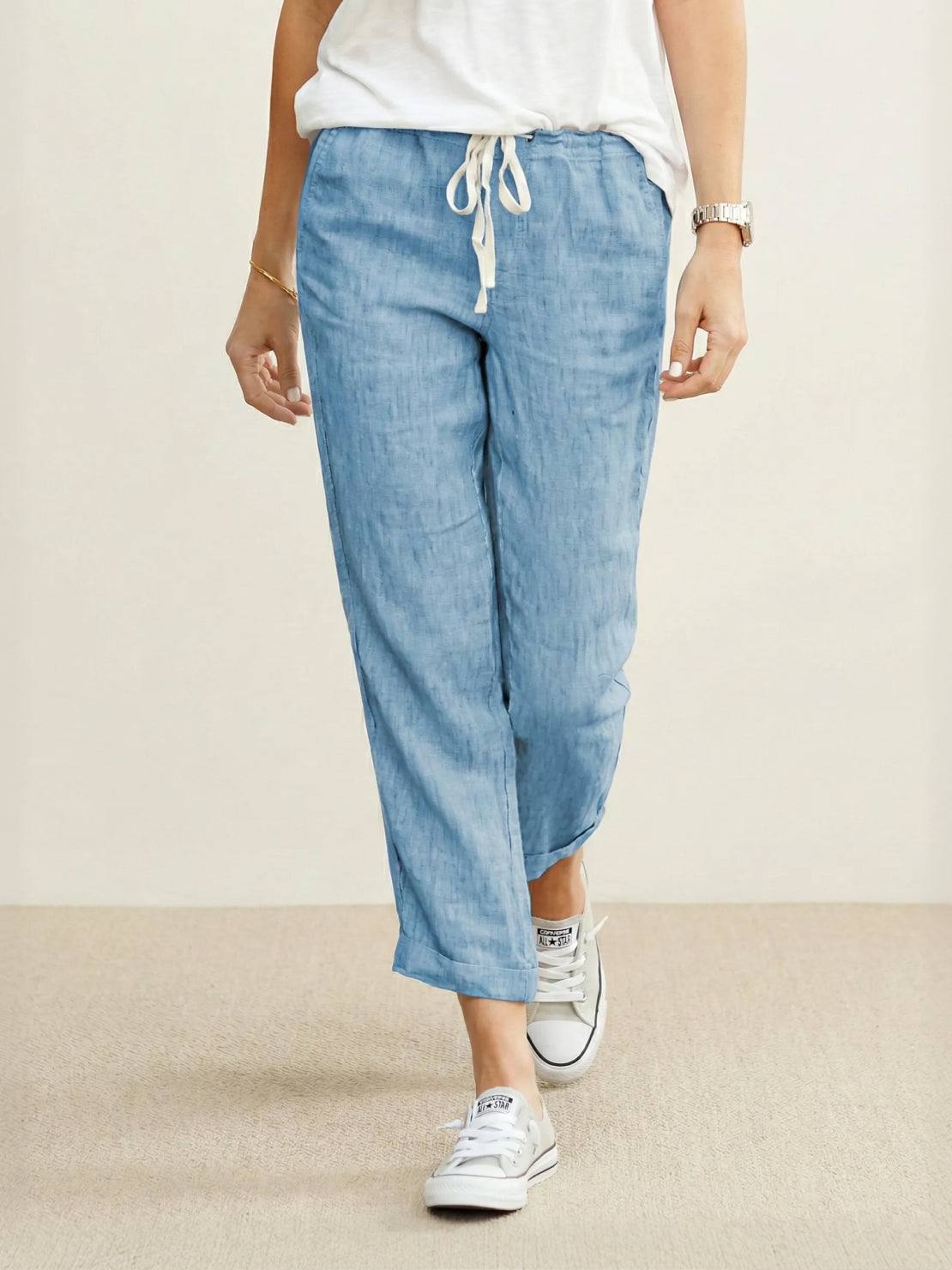 Harper | Women's Casual Drawstring Straight-Leg Casual Pants 5