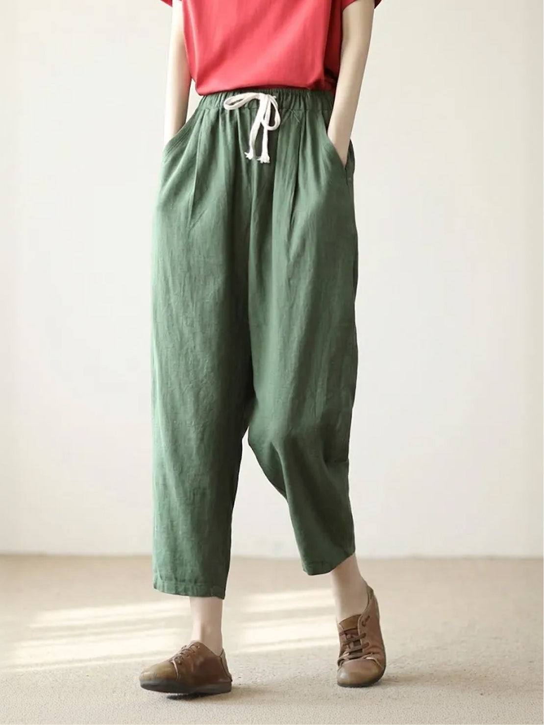 Harper | Women's Casual Drawstring Straight-Leg Casual Pants 6