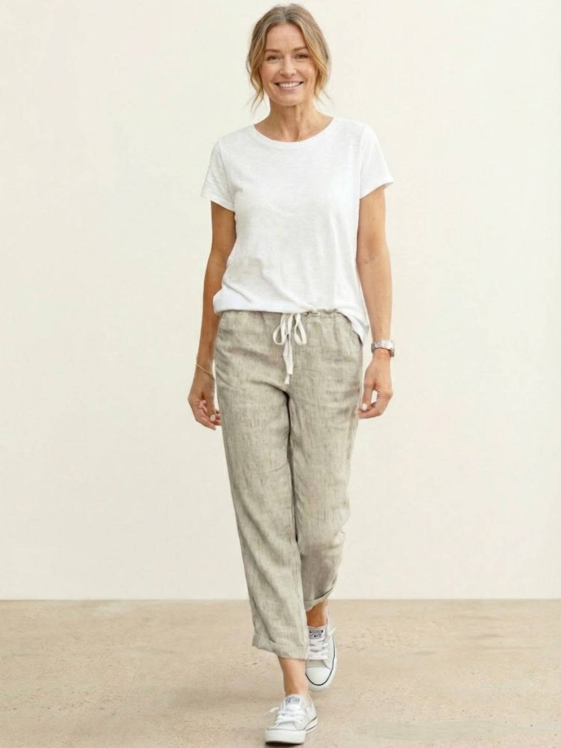 Harper | Women's Casual Drawstring Straight-Leg Casual Pants 8