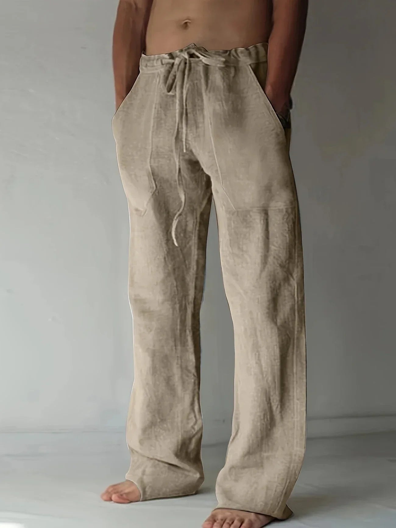 Men's Baggy Linen Pants Casual Fit