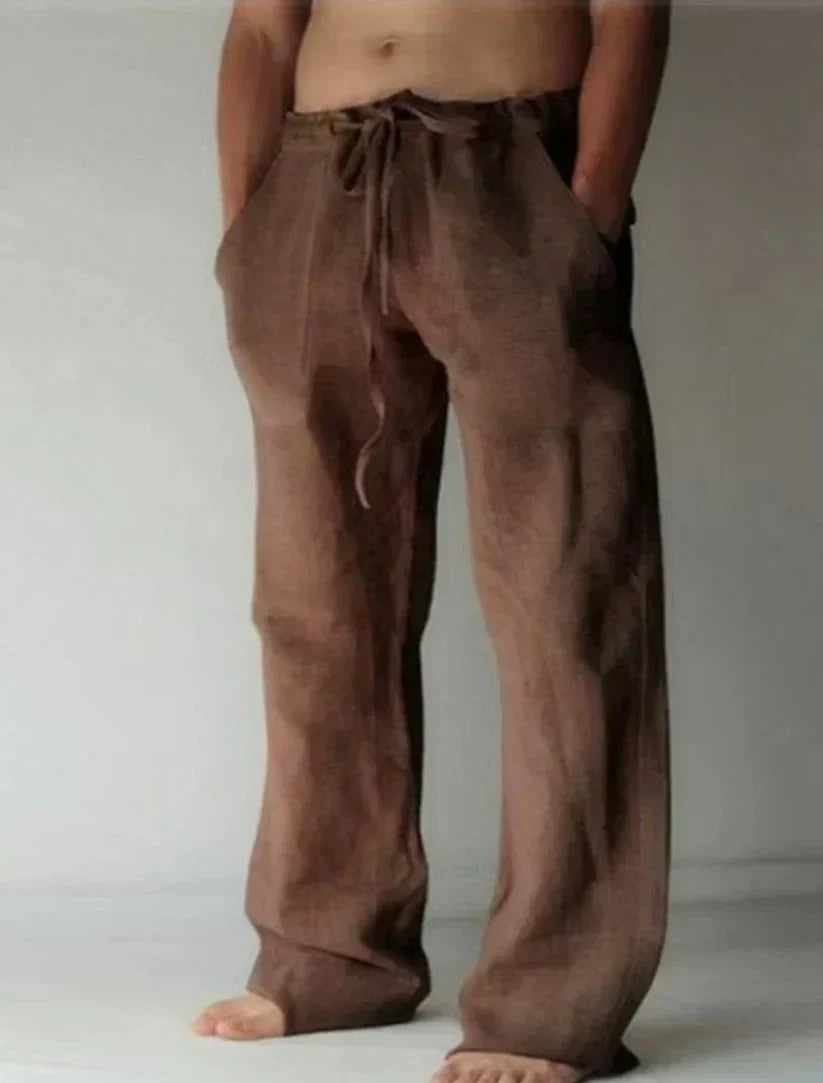 Men's Baggy Linen Pants Casual Fit