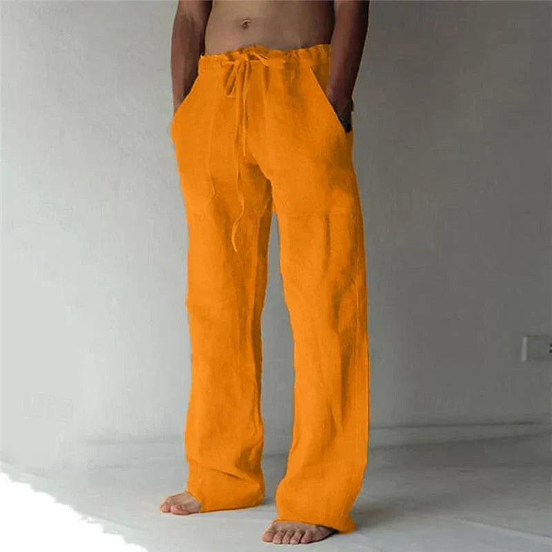 Men's Baggy Linen Pants Casual Fit