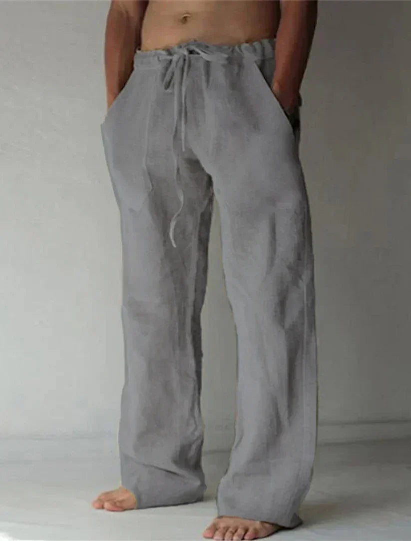 Men's Baggy Linen Pants Casual Fit