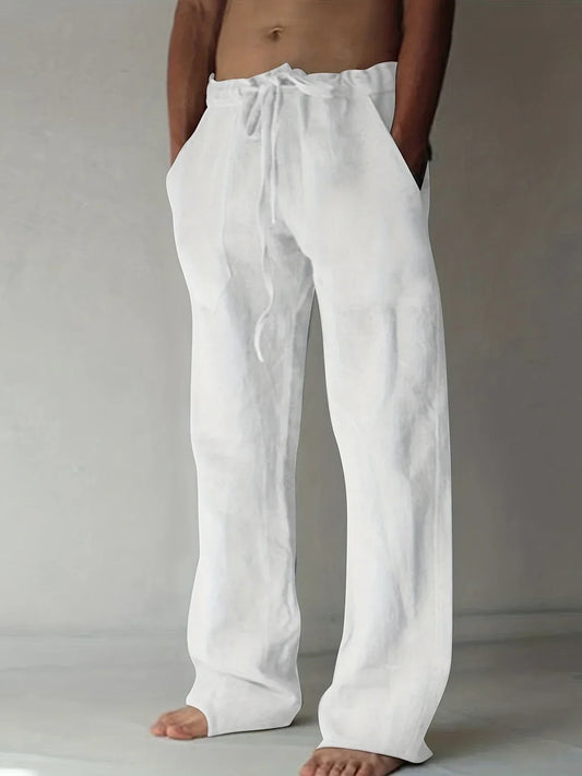 Men's Baggy Linen Pants Casual Fit