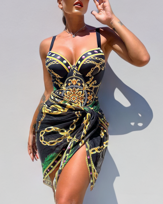 Women's Tummy Control Push Up Swimsuit for Beach