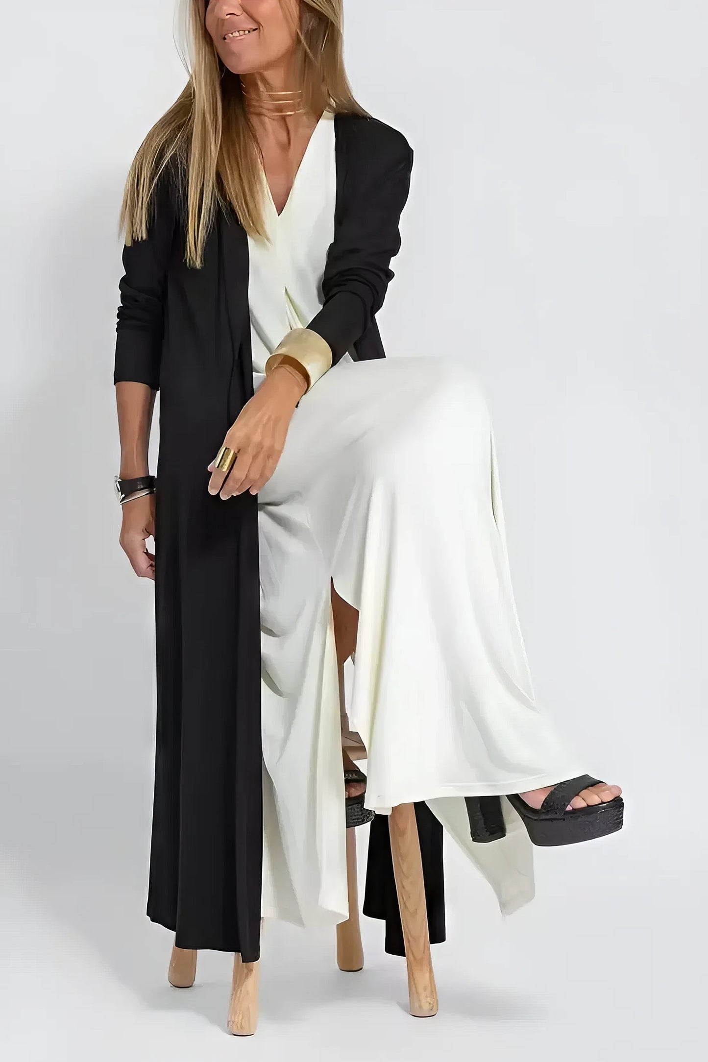 Juno™ | Elegant Long Dress with Coordinated Cardigan 7
