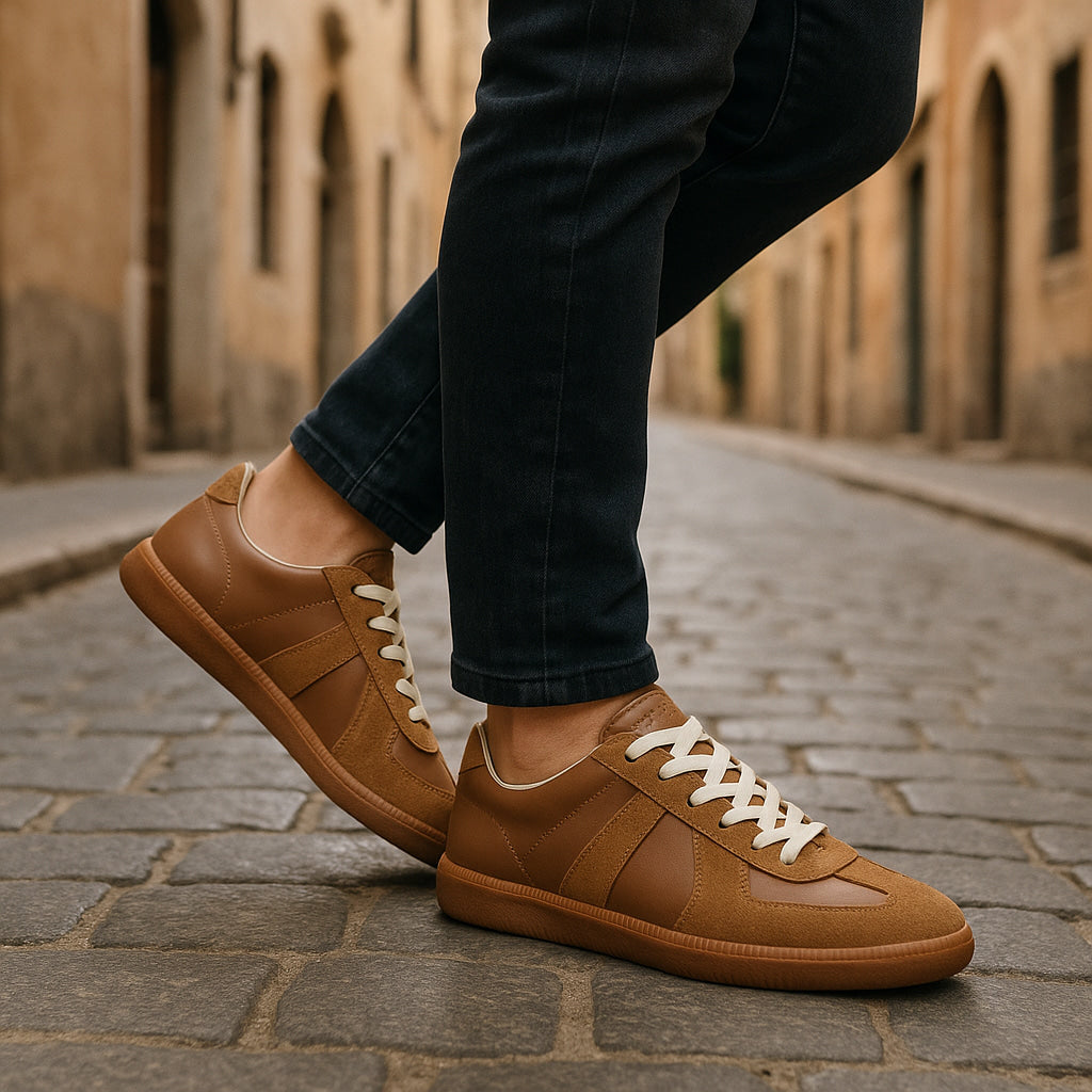 Men's Breathable Mesh Sneakers with Laces, Non-Slip, Supportive, Comfortable