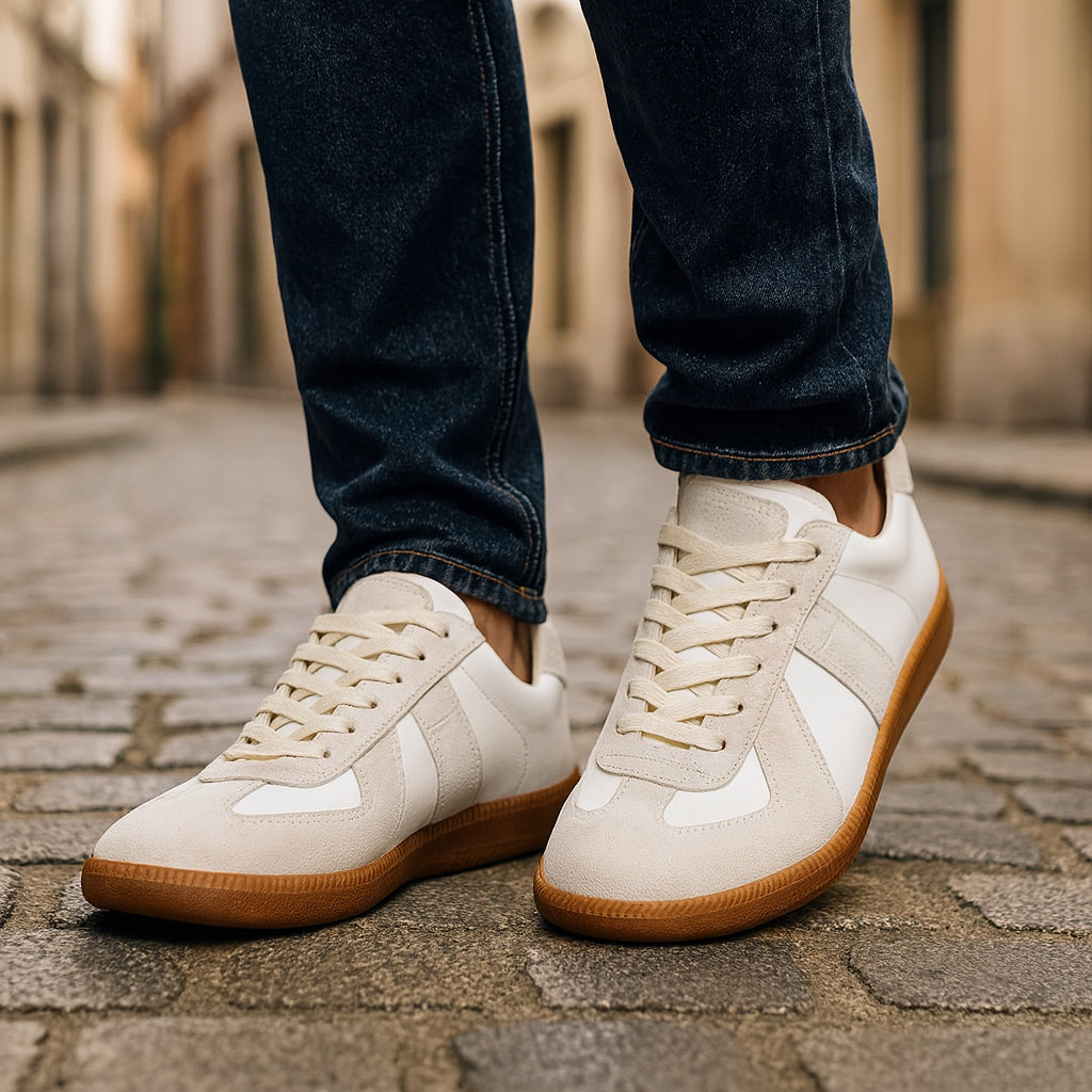 Men's Breathable Mesh Sneakers with Laces, Non-Slip, Supportive, Comfortable