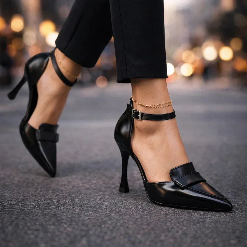 Lavinia | Women's Ankle Strap Pointed Toe Heels 2