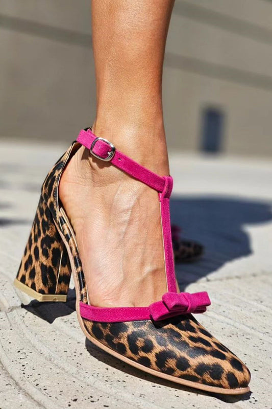 Leontina™ | Green Leopard Print Sandals with Colorful Accent 0