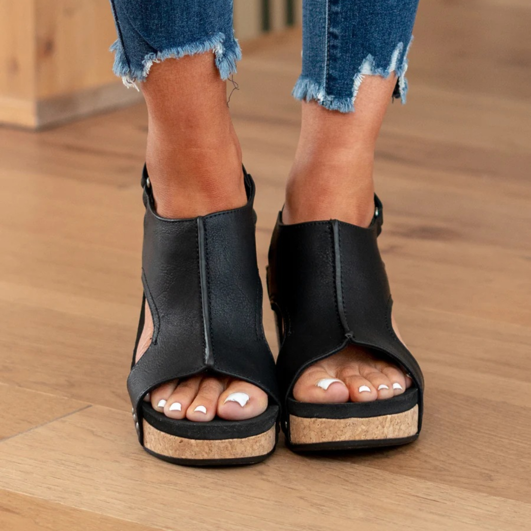 Linda™ | Suede Wedge Sandals 4