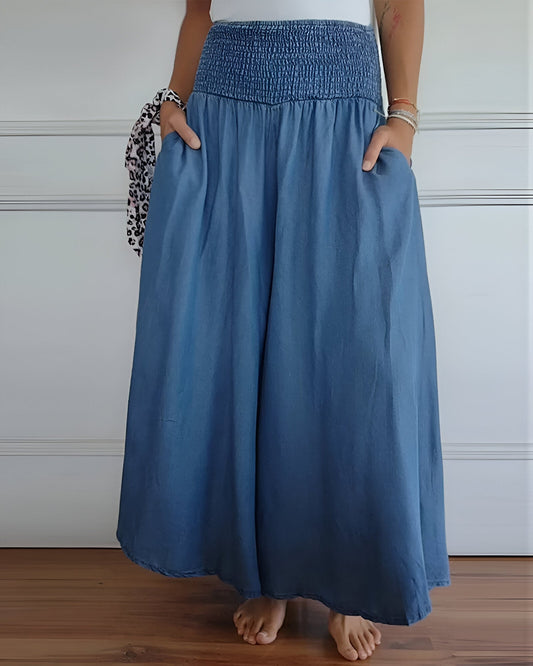 Women's Breathable Fabric Pants | Comfortable Elastic Waist Trousers 1