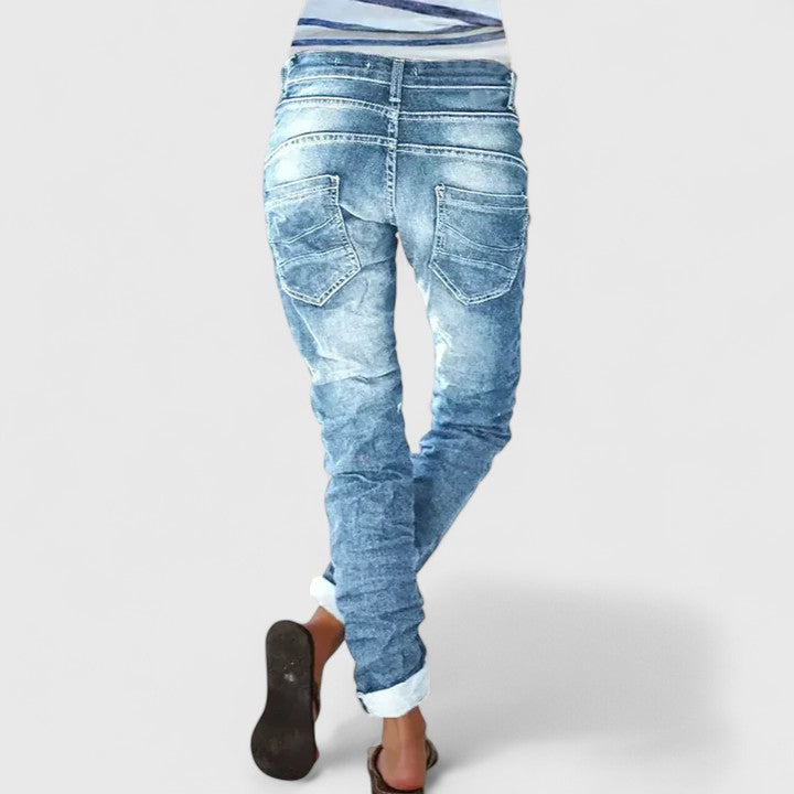 Marcella | Women's Distressed Wide Leg Jeans 2