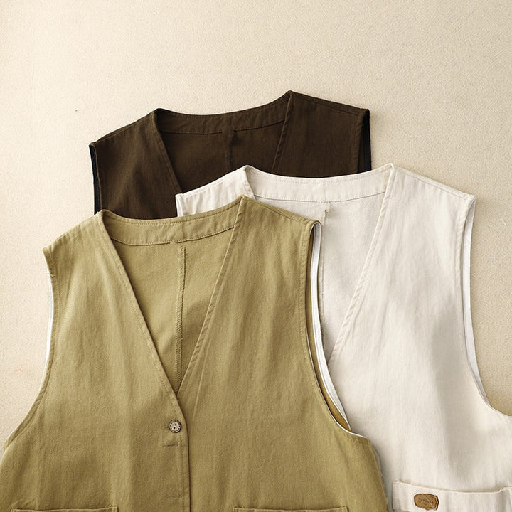 Gilet comodo con bottoni