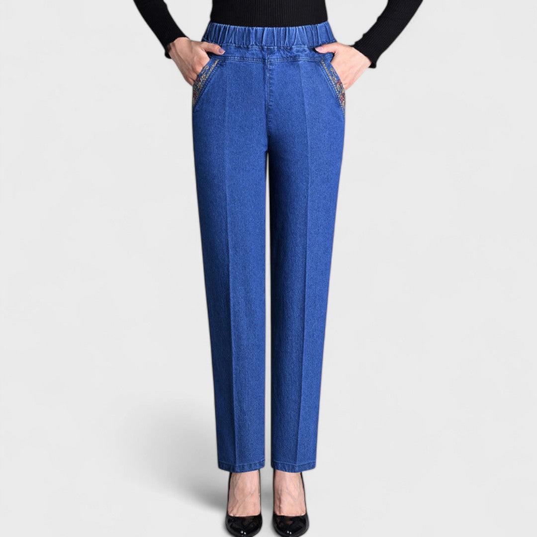 Marian™ | Women's Stretch Jeans with Side Pockets and Elastic Waist 0