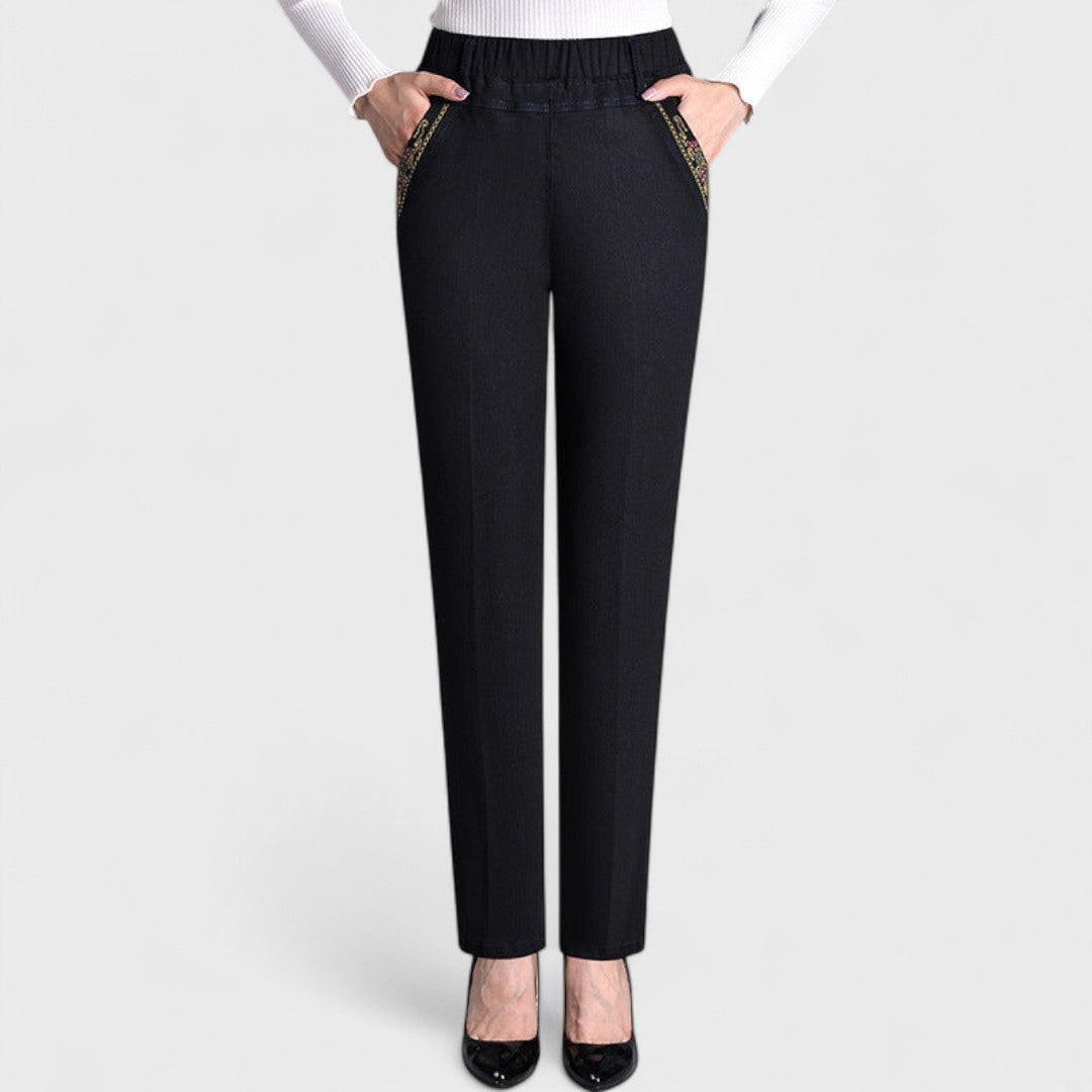 Marian™ | Women's Stretch Jeans with Side Pockets and Elastic Waist 1