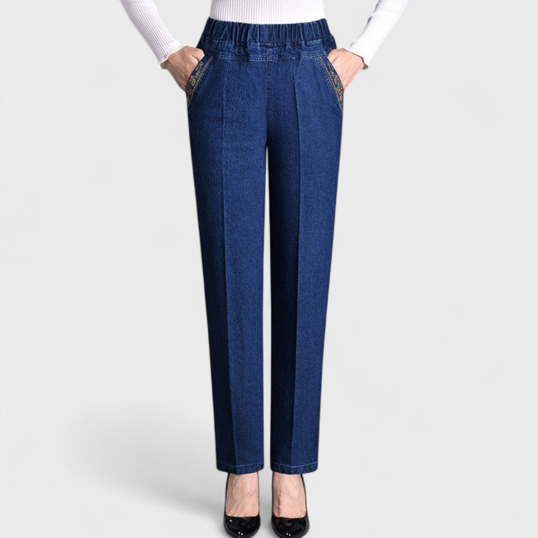 Marian™ | Women's Stretch Jeans with Side Pockets and Elastic Waist 2