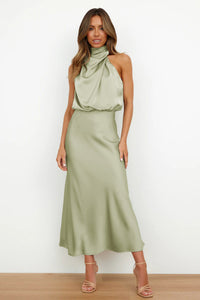 Elegant Halter Evening Dress