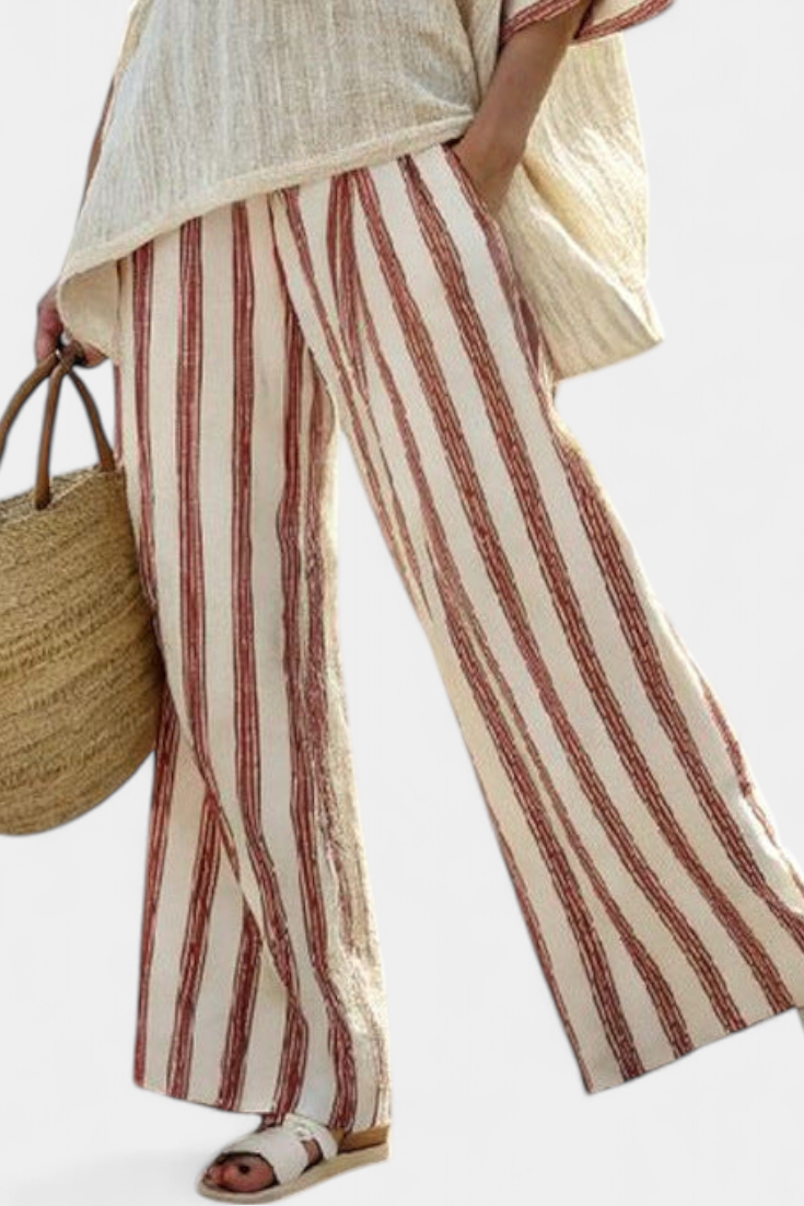Mason | Breezy Striped Loose Top and Lightweight Linen Pants for Summer 2