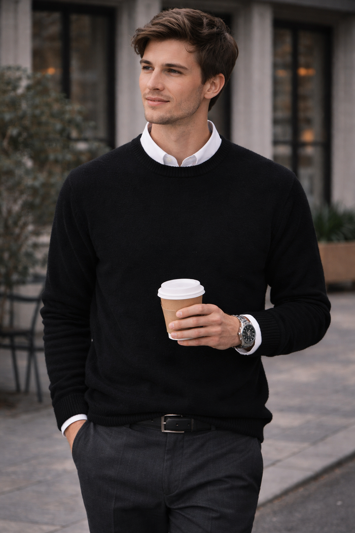 Maglione da uomo 100% cashmere | Classico morbido e senza tempo