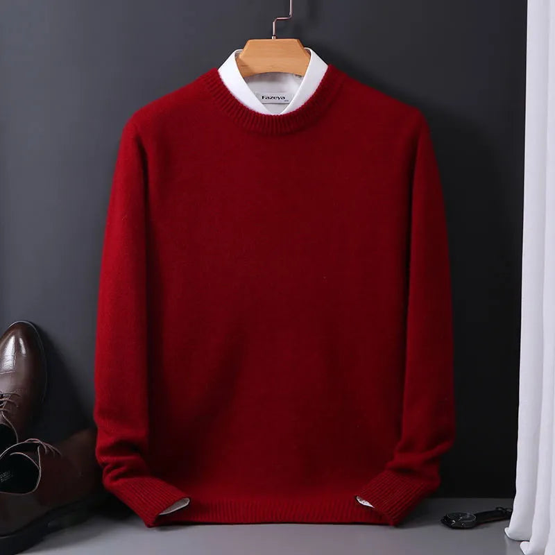 Men's 100% Cashmere Sweater | Timeless Soft Classic Knit
