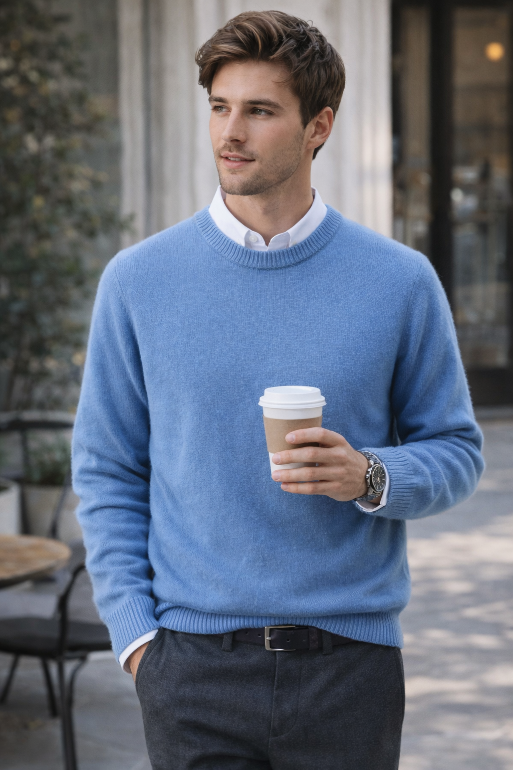 Men's 100% Cashmere Sweater | Timeless Soft Classic Knit