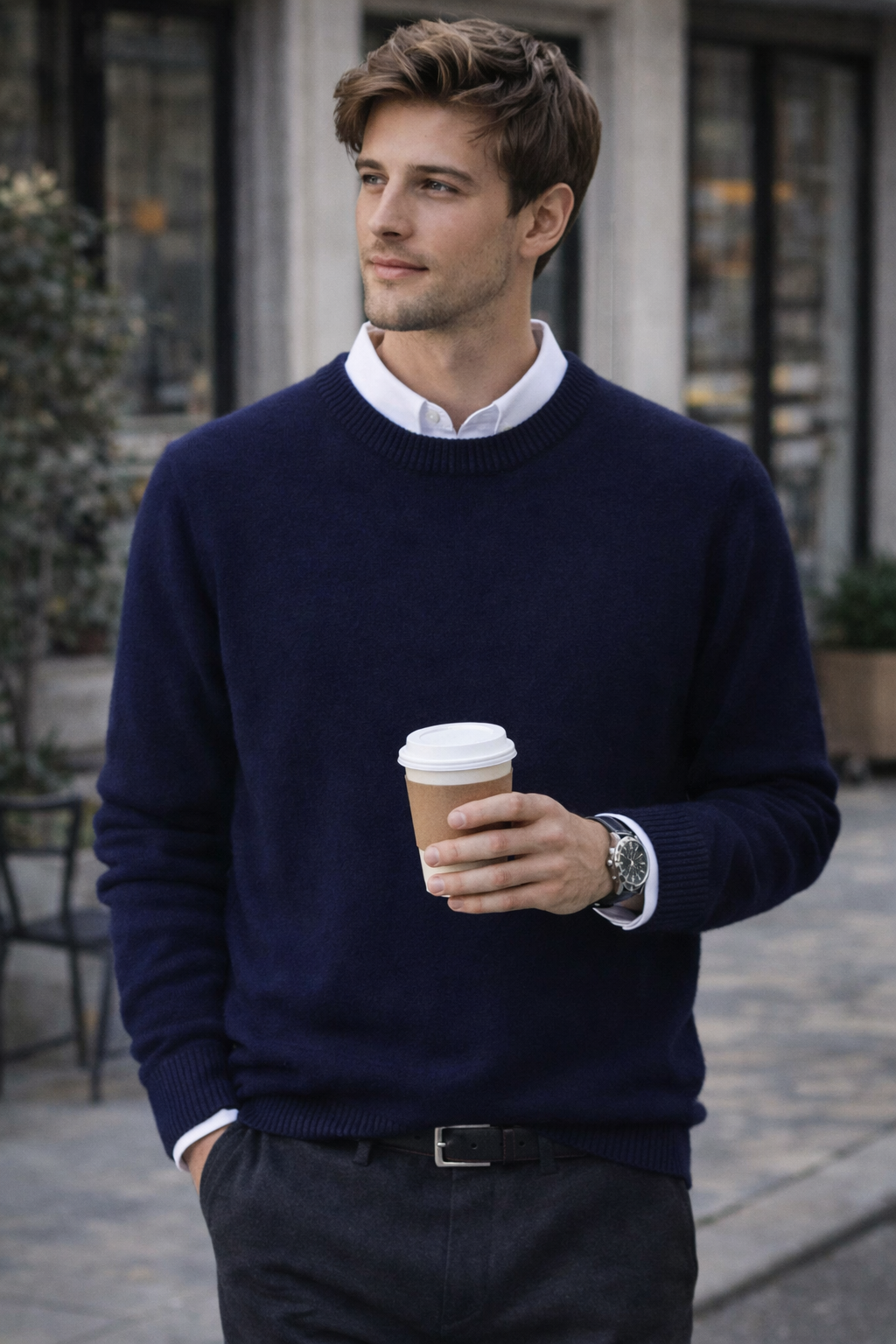 Men's 100% Cashmere Sweater | Timeless Soft Classic Knit