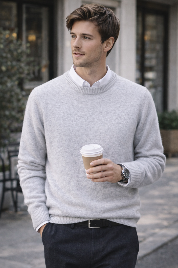 Maglione da uomo 100% cashmere | Classico morbido e senza tempo