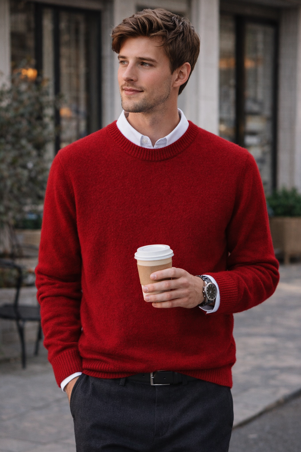 Men's 100% Cashmere Sweater | Timeless Soft Classic Knit