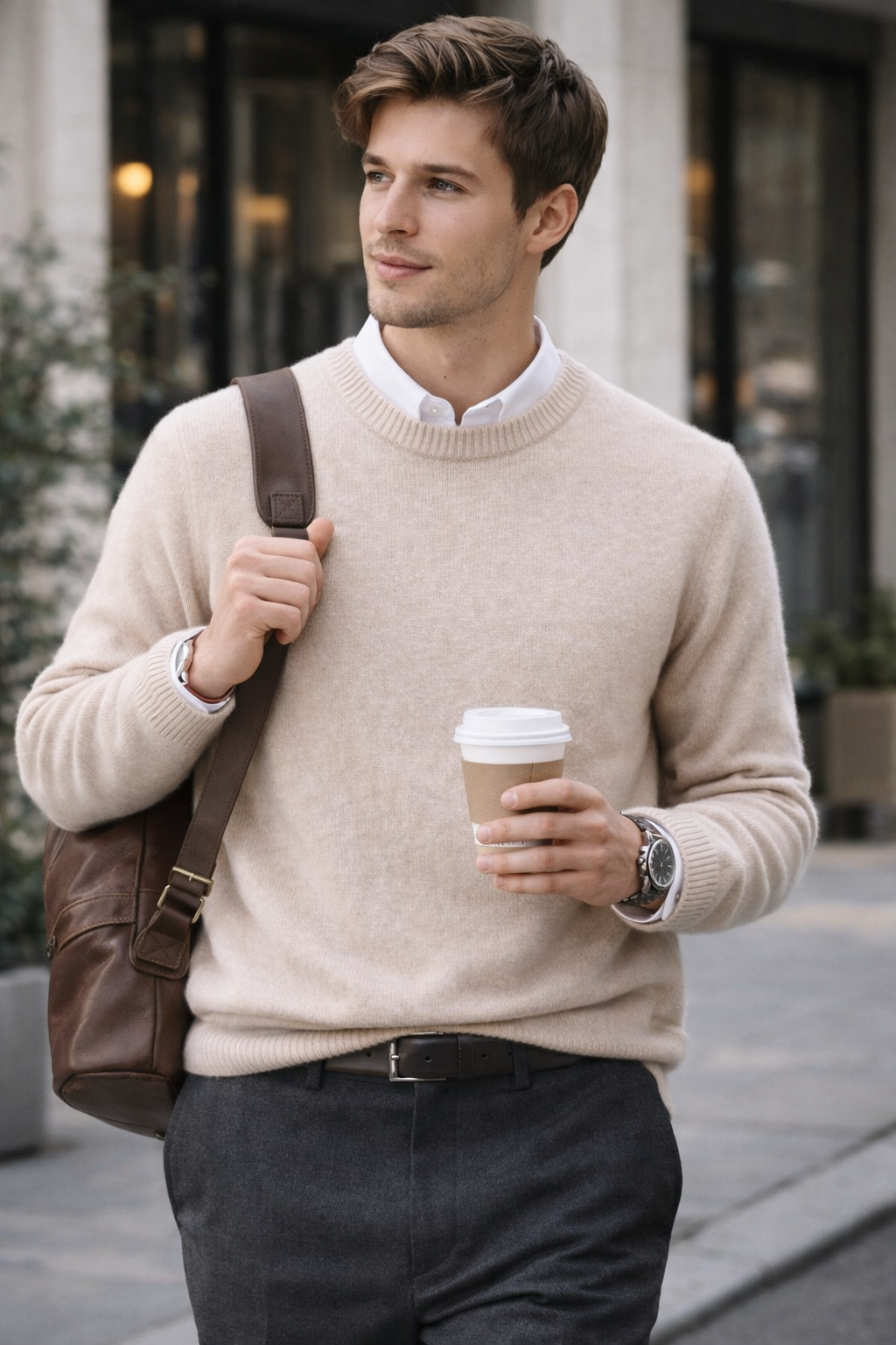Men's 100% Cashmere Sweater | Timeless Soft Classic Knit