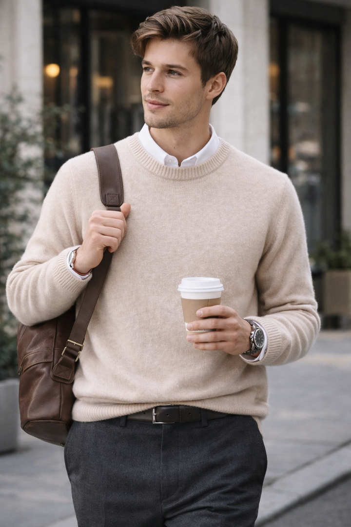 Maglione da uomo 100% cashmere | Classico morbido e senza tempo