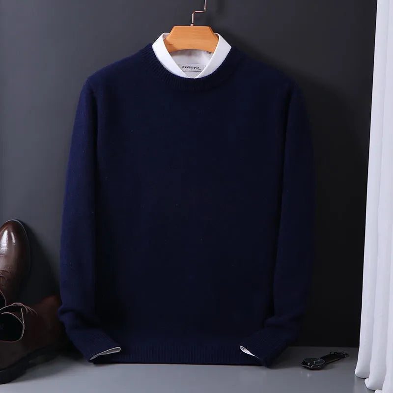 Men's 100% Cashmere Sweater | Timeless Soft Classic Knit