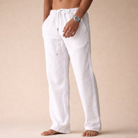 Men's Lightweight Tailored Drawstring Trousers with Pockets