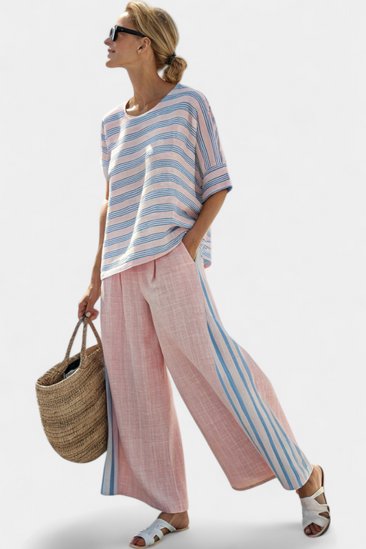 Mia | Relaxed Soft Blue Women's Pants 0