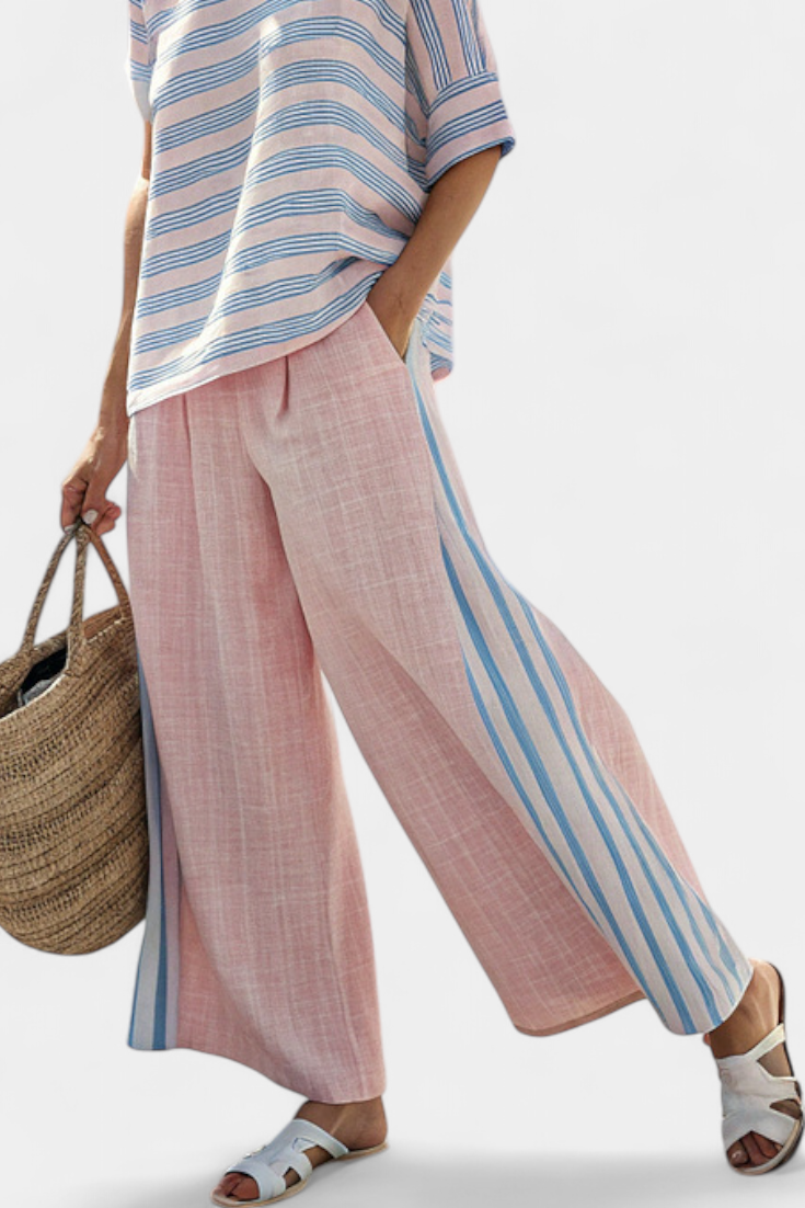 Mia | Relaxed Soft Blue Women's Pants 3