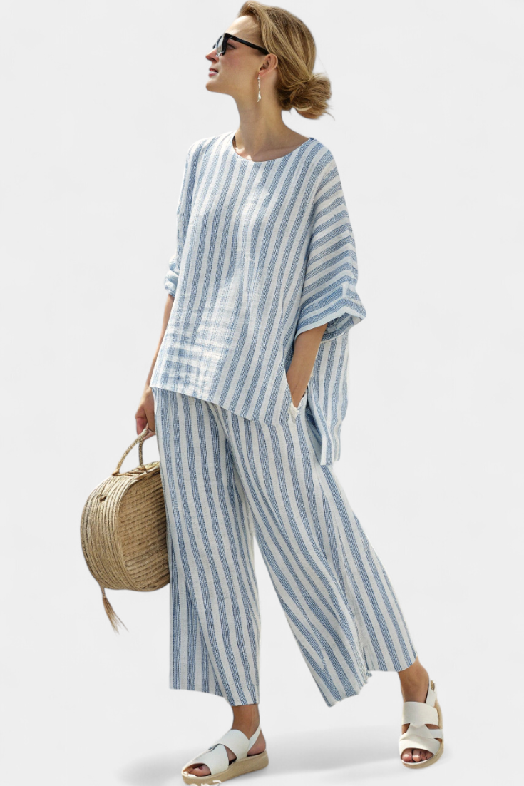 Mia | Relaxed Striped Women's Top for Summer Comfort 0