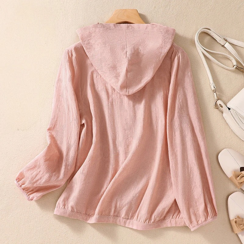 Camicia comoda con cappuccio