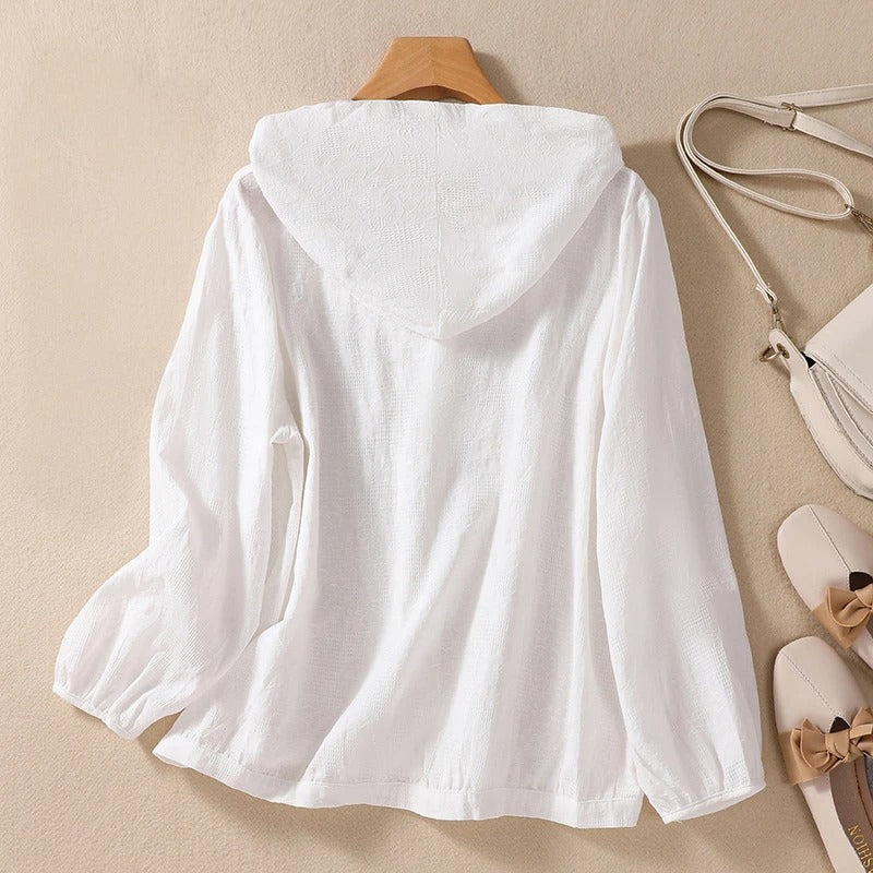Camicia comoda con cappuccio