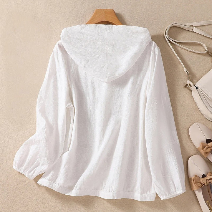 Camicia comoda con cappuccio