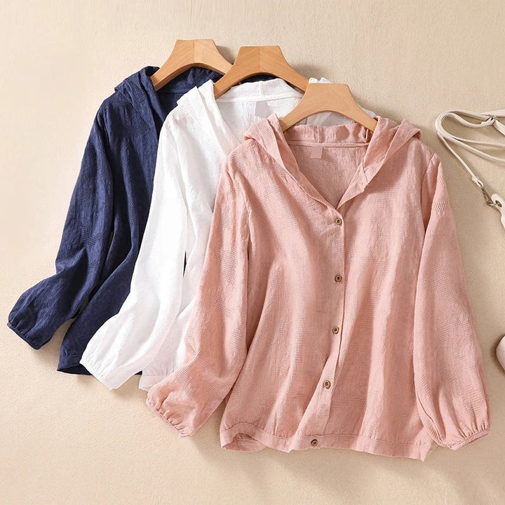 Camicia comoda con cappuccio