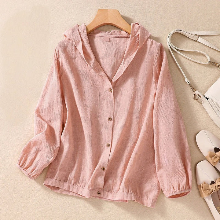 Camicia comoda con cappuccio