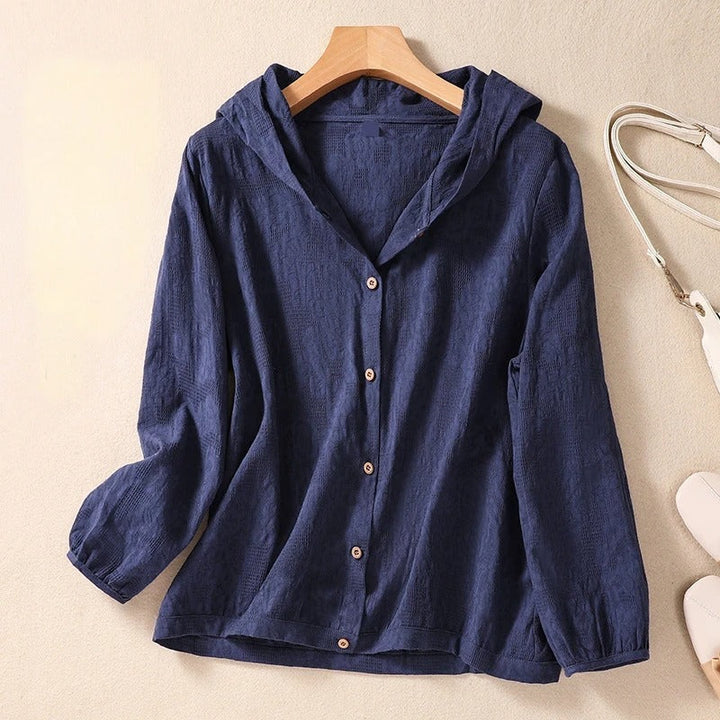 Camicia comoda con cappuccio