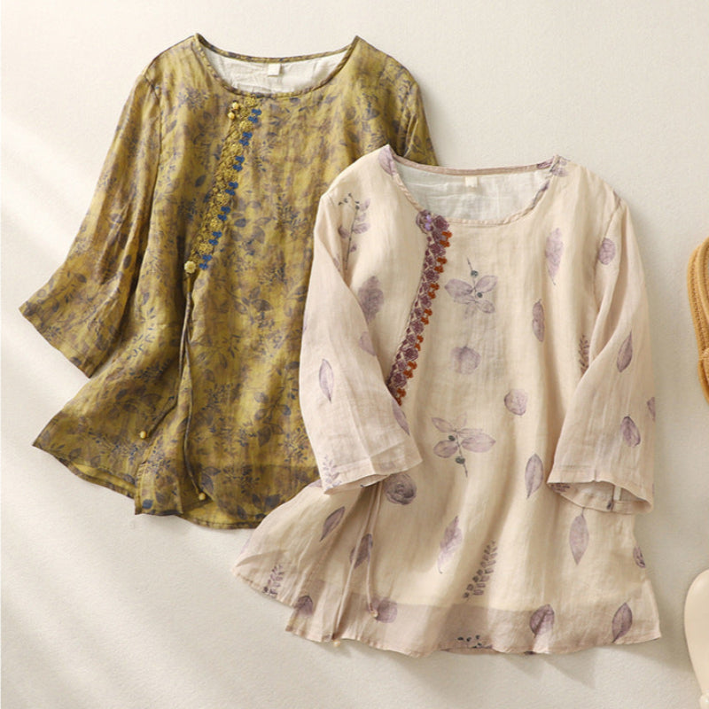 Blusa floreale comoda