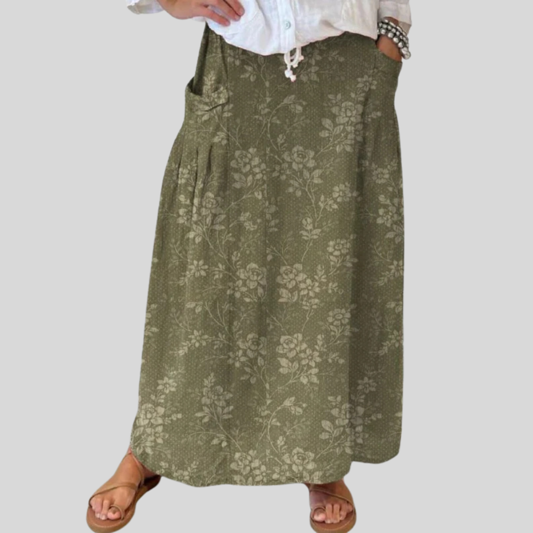 Princess™ | Vintage Floral Elastic waistband Pocket Skirt 3